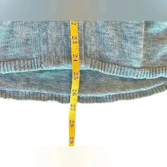 Talbots Cotton Linen Blue Open Front Cardigan Sweater Small Petite Classic - Picture 8 of 8